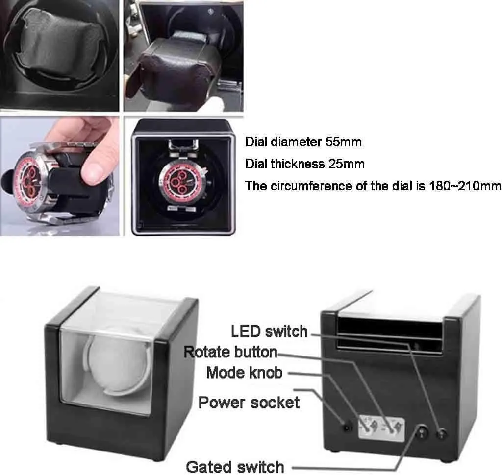 Case Box Organizer Single Watch Winder Piano Finish Pure Watches Automatic mansion foment classification engrave coordination Watch Winder Box Storage Display 