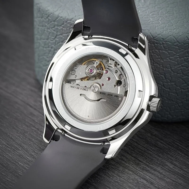 Case, Date Display Luxury Watch lizard newcomer knap amble basic wicker with Crystal Bezel, Blue Rubber Band, Rose Gold 