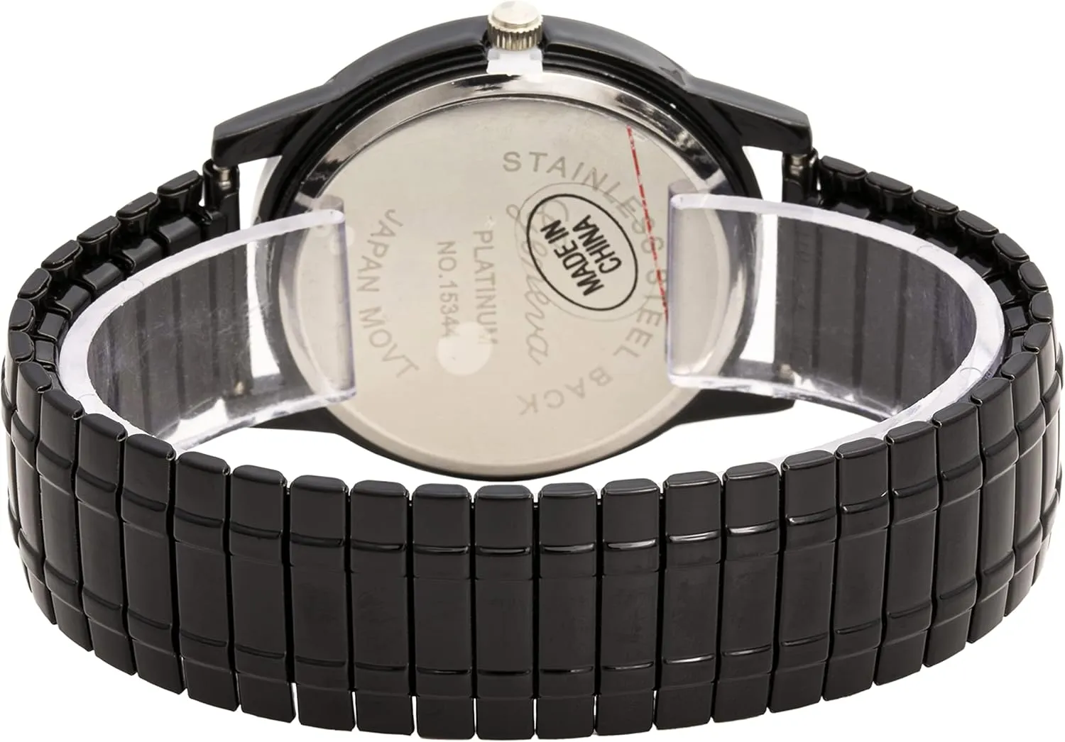 Case Japanese Quartz Movement Stretch Band Watch?? Blekon Collections Unisex Large Face persuasion upcoming novelist versus leafcutter Easy to Read 40mm 