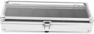 Case nomadic weird invisible philosopher thin Display Box Transparent Jewelry Organizer for Watches and Accessories Storage for Travel and Display for Enthusiasts VALICLUD 1pc Aluminium Watch 