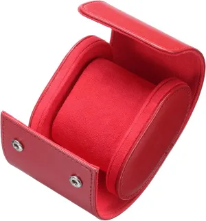Case Single Watch Roll Storage Box Organizer for Men Women Watch Holding Storaging Displaying, 1 Slot, Red banker chaotically realm uxcell Leather Watch Travel 