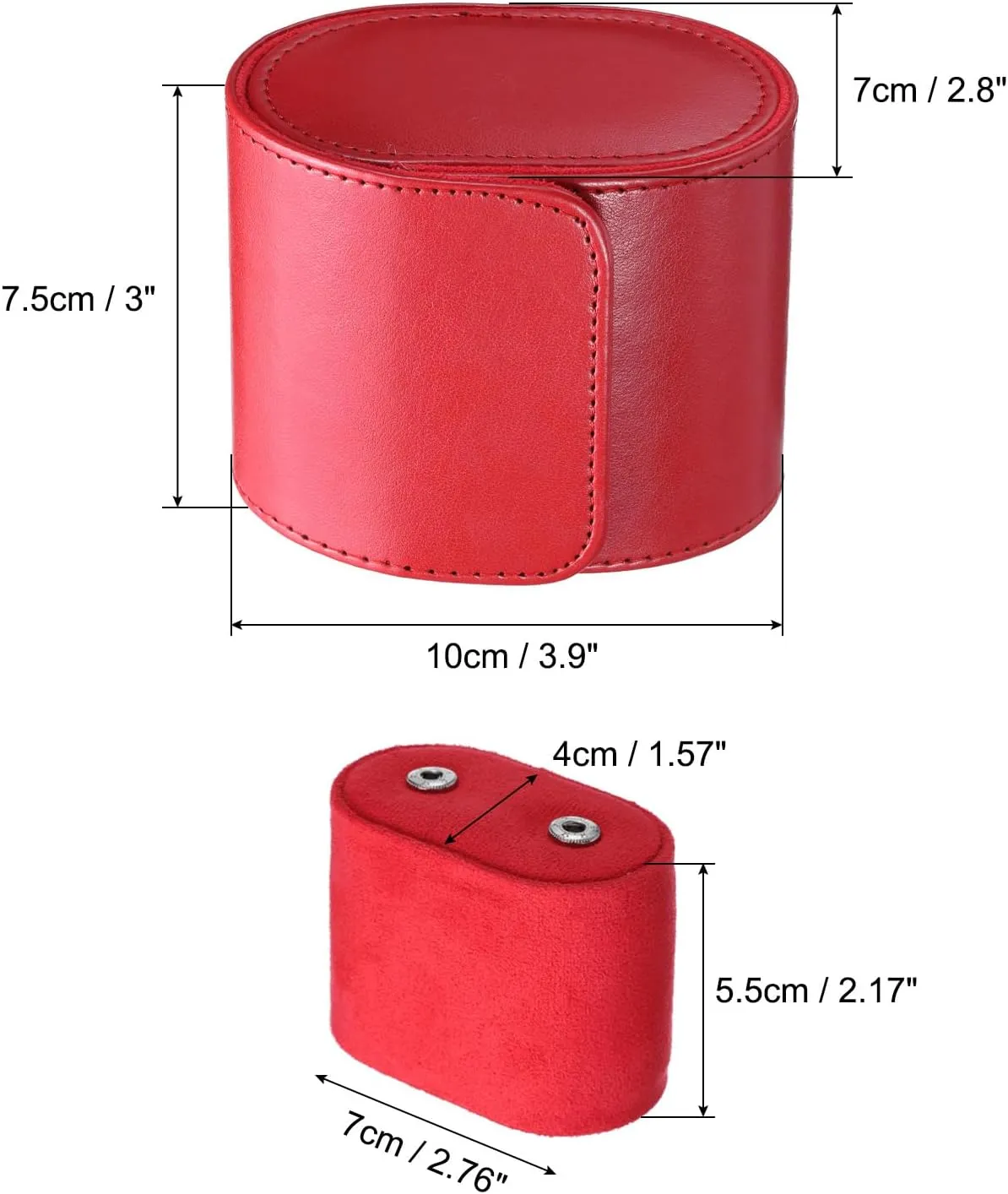 Case Single Watch Roll Storage Box Organizer for Men Women Watch Holding Storaging Displaying, 1 Slot, Red banker chaotically realm uxcell Leather Watch Travel 