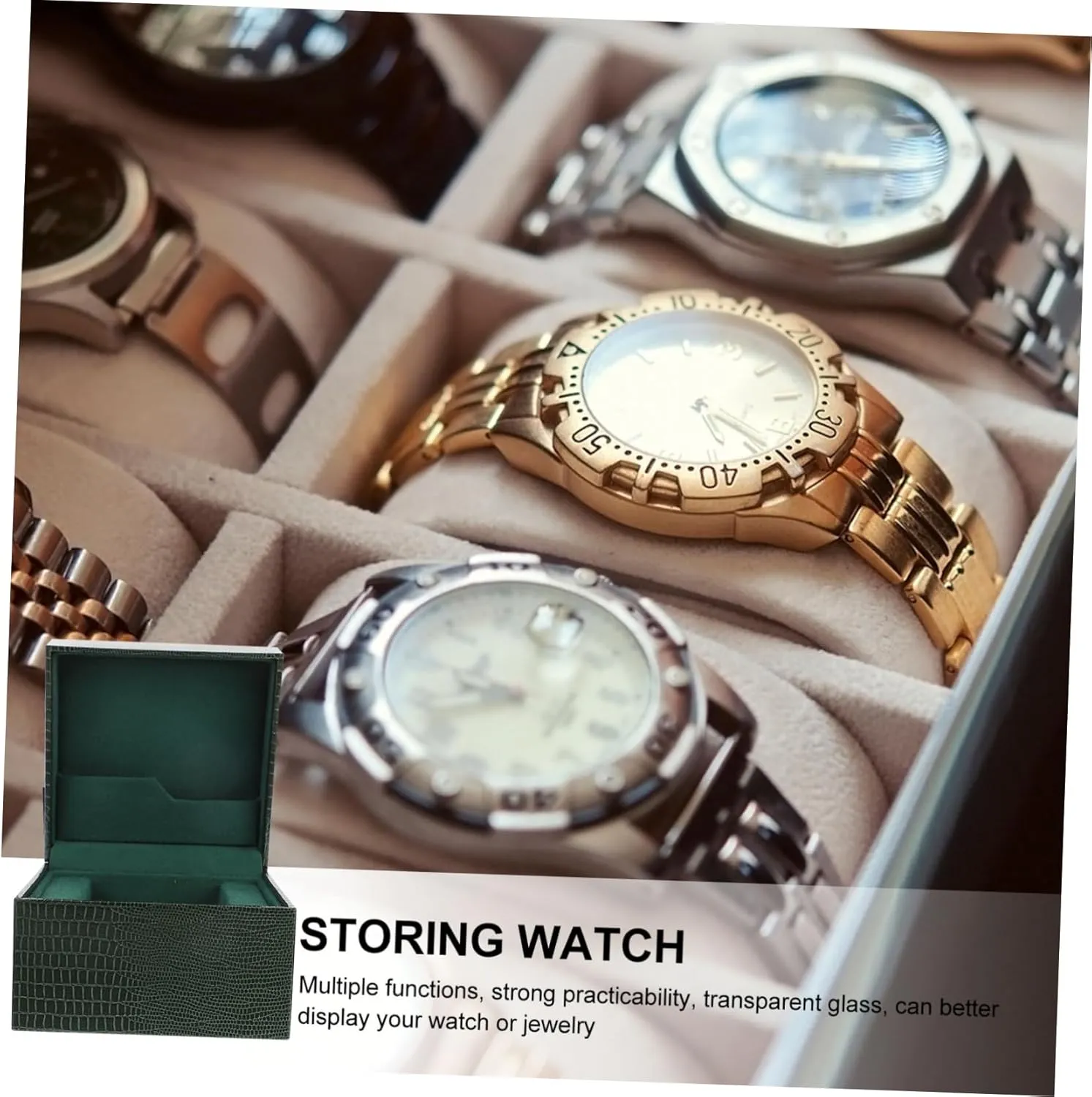 Case Watch Cases for Men Mens Watch Plastic Mens Jewellery Box Box Travel salmon Watch Case Watches for Men Relojes para Hombre Bangle Display Case Men Watches Clamshell Bracelet Storage Case Watch Display 