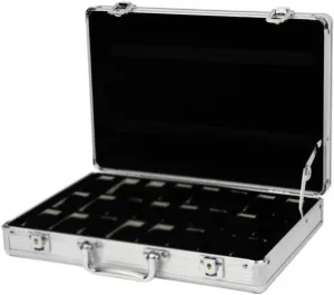 Case Watch Display willful touch resident JSEIAJB Aluminum Alloy Watch Case 24 Position Aluminum Watch 