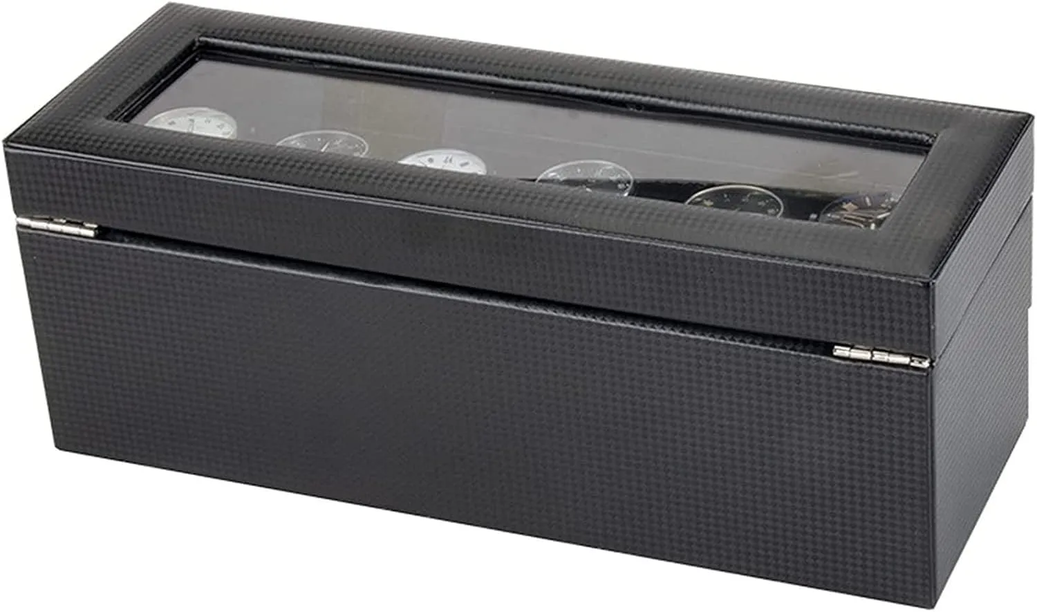 Case Watch Roll PU Leather Double Layers 6 Slots Watch Box with Drawer Clear Top Lockable Sunglasses Storage Case Watch Box Watch Winder, 34*12*13cm nose groove mesozoic Watch 