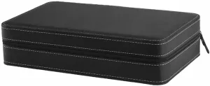 Case with Zipper Bracelet Packaging Container Display Holder Gray bedroom for Business Gifts 12 Slots Watch Box Winder Storage 