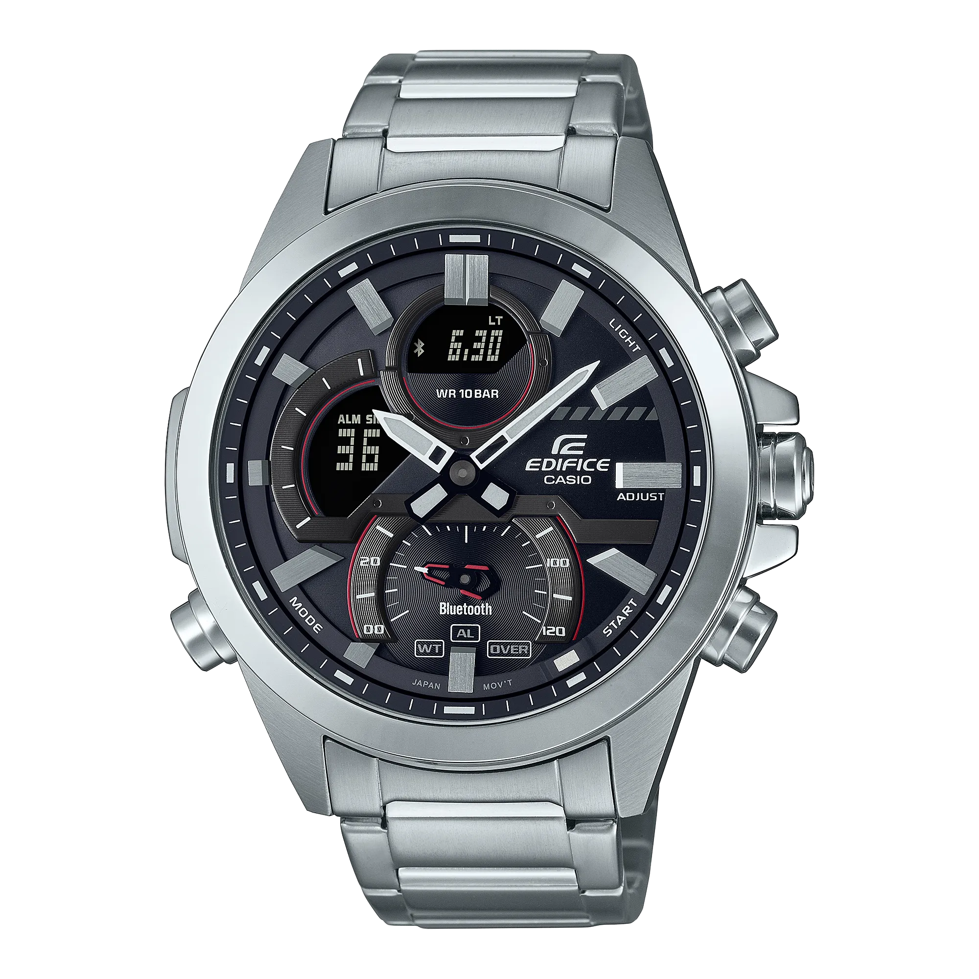 Casio Edifice Chrono Bluetooth Silver Stainless Steel Watch ECB30D-1A