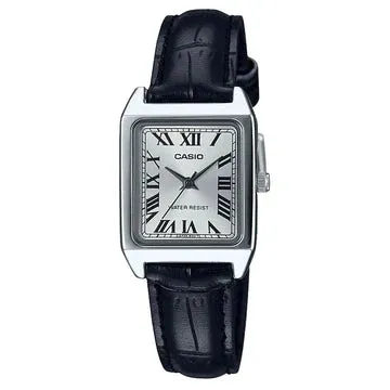 CASIO LADIES SILVER COLOUR ANALOGUE ROMAN NUMERAILS RECTANGLE WATCH.