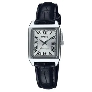 CASIO LADIES SILVER COLOUR ANALOGUE ROMAN NUMERAILS RECTANGLE WATCH.