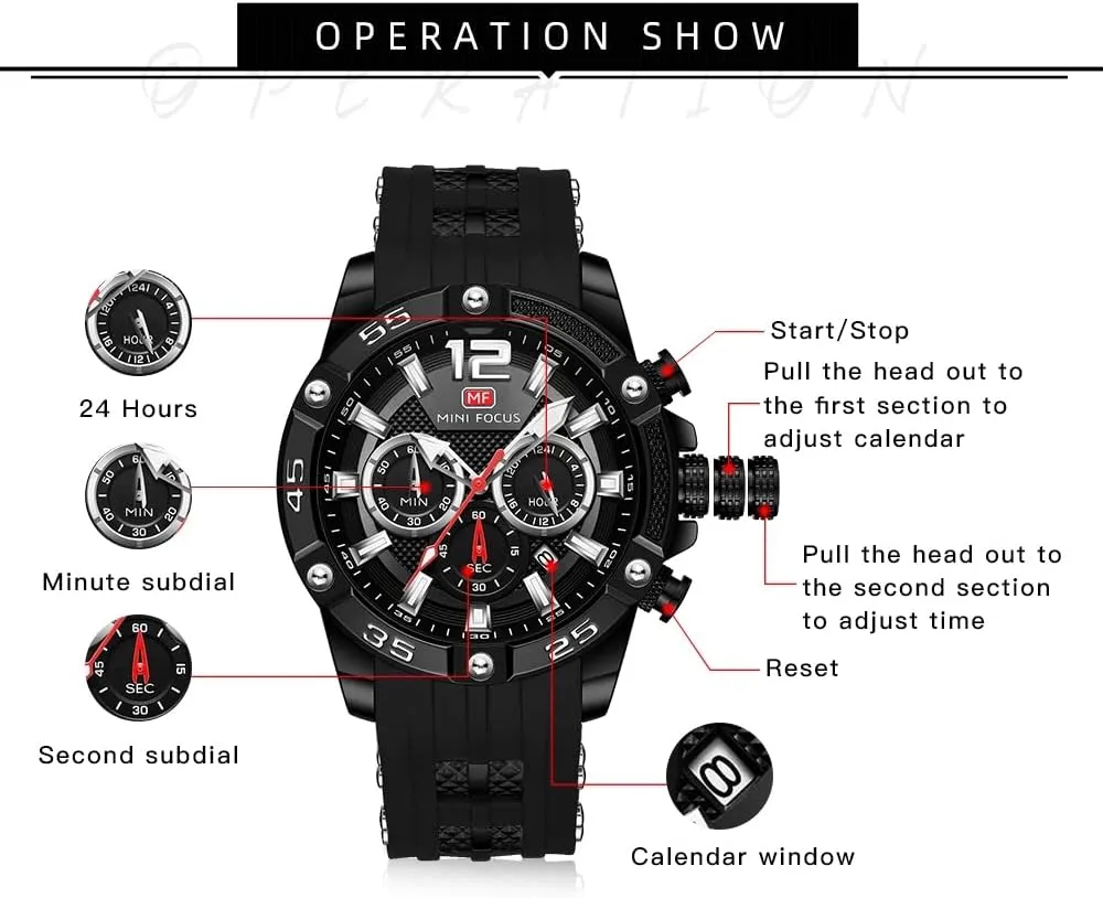 Casual Designer Business Work Wrist Watch Elegant Gift thorough for Men AIMES Watch for Men Sport Military Waterproof Chronograph Mens Watches Analog Quartz Big Face Classic Stylish Fashion 