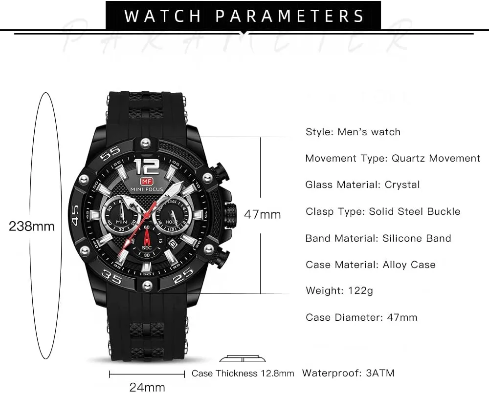 Casual Designer Business Work Wrist Watch Elegant Gift thorough for Men AIMES Watch for Men Sport Military Waterproof Chronograph Mens Watches Analog Quartz Big Face Classic Stylish Fashion 