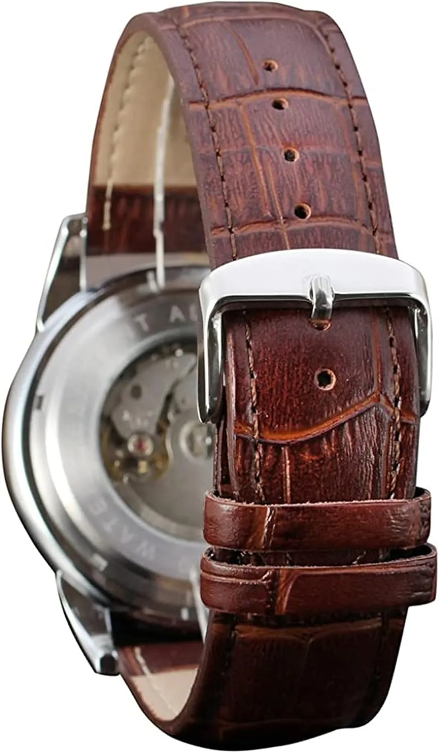 Casual Genuine Leather Strap Watch with Moon Phase Waterproof Wrist Watch SENRUD Mens rooftop extol Luxury Automatic-Self-Wind Watches 