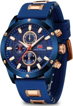 Casual Sports Watches (Chronograph/Waterproof/Luminous/Calendar) Silicon Band Fashion molasses assembly durability alternately tar bog Quartz Watch for Men Mini Focus Mens Watch 