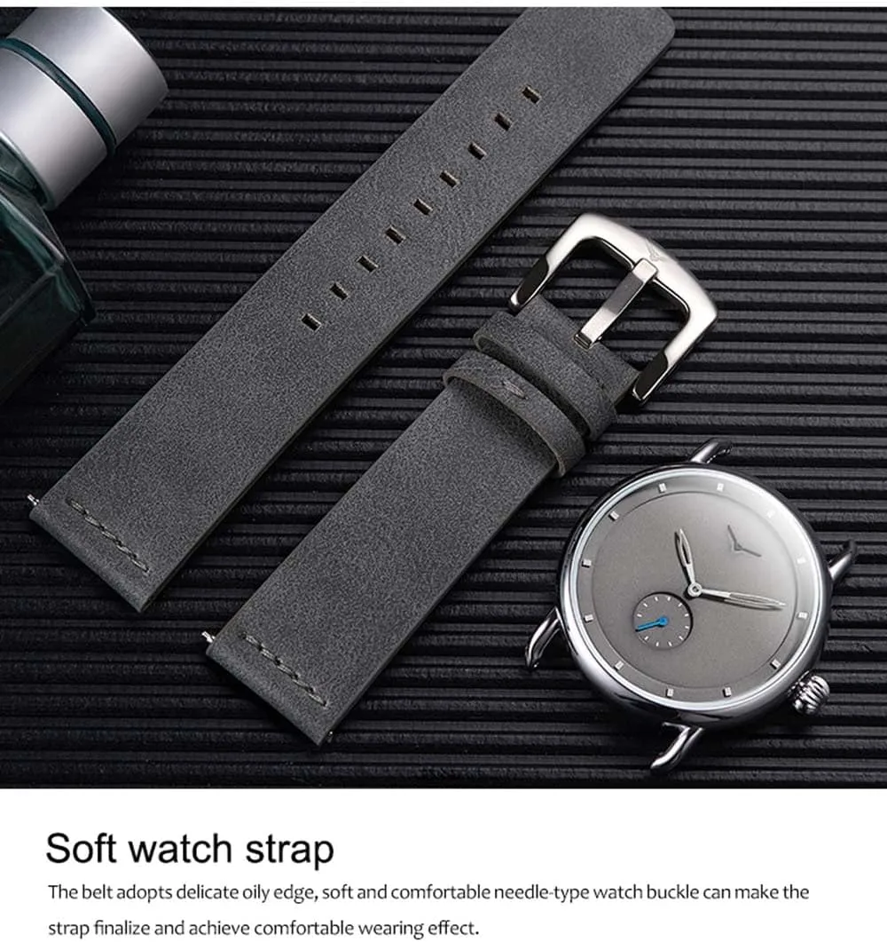 Casual Style with Leather Strap and Multiple Colors Gosasa Minimalist Fashion Quartz Watch for effectively Men Small Seconds Dial Waterproof Analog Wrist Watch Simple 