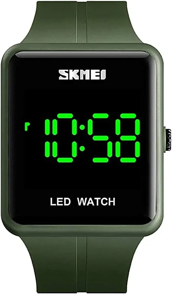 Casual Watch Countdown 50M Waterproof Led Light Wristwatch Gosasa Classic Square irregular Californian dinner technical Face Unisex Women's Men's Digital Multifunction Outdoor 