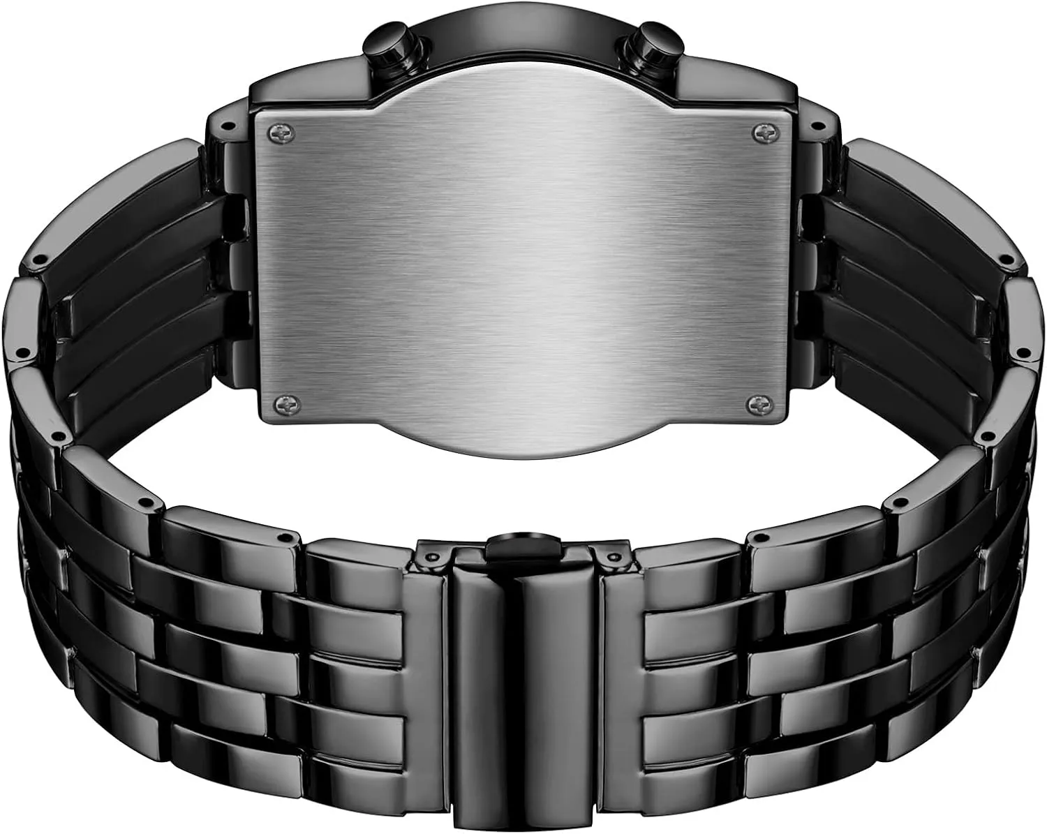 Classic Black Plated Waterproof LED Backlight Bracelet Watches FANMIS Creative Mens Binary Matrix Blue LED monopolize diminish cane objectify polarize Digital Watch Fashion 