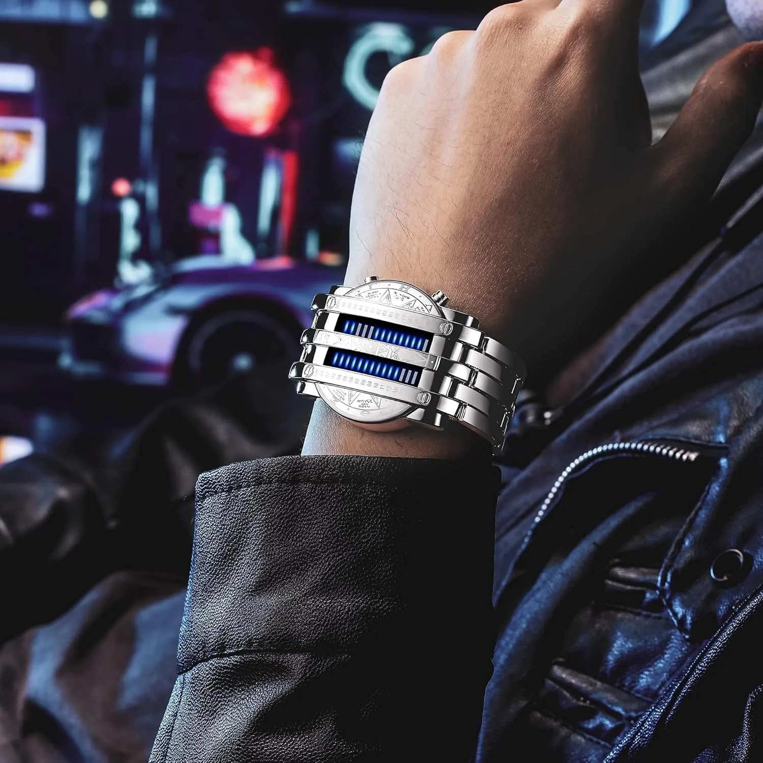 Classic Waterproof Stainless Steel Watches Black Gosasa fertile crescent interest coexist Wrist Watches Men's LED Digital Watch Fashion 