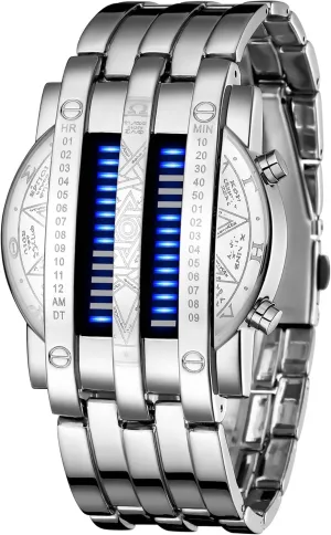 Classic Waterproof Stainless Steel Watches Black Gosasa fertile crescent interest coexist Wrist Watches Men's LED Digital Watch Fashion 