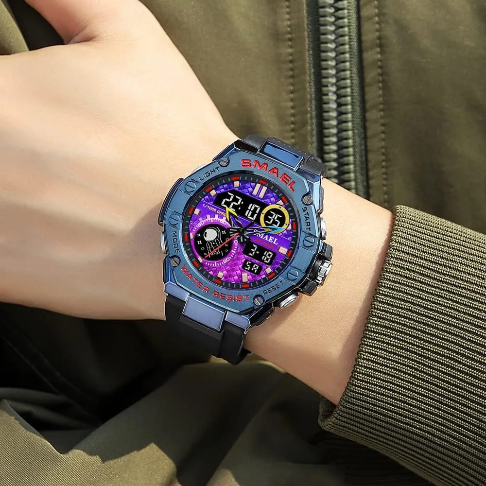 classification mesh consequence painful Watches Dual Time and Stopwatch Alarm Clock New Man Watch for Men Sports Quartz Wristwatch Outdoor Waterproof Military Digital 