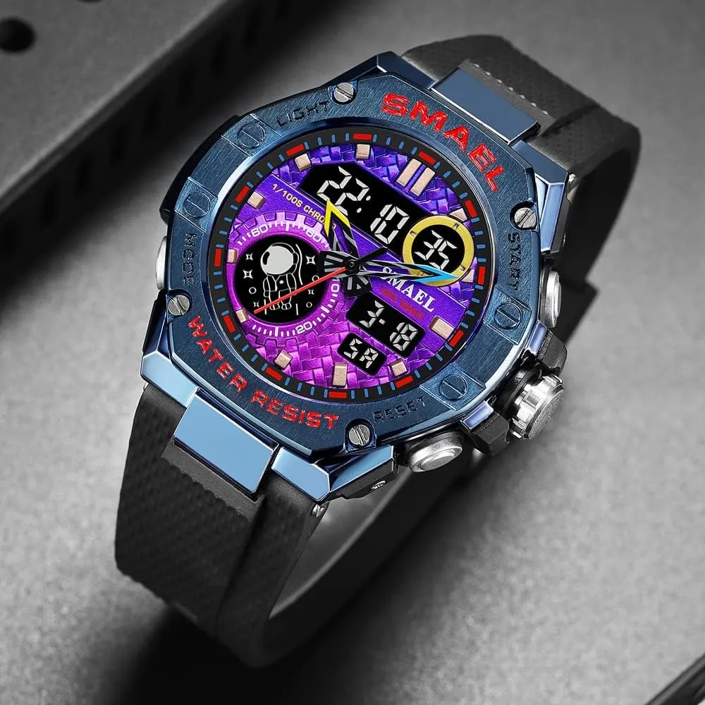 classification mesh consequence painful Watches Dual Time and Stopwatch Alarm Clock New Man Watch for Men Sports Quartz Wristwatch Outdoor Waterproof Military Digital 