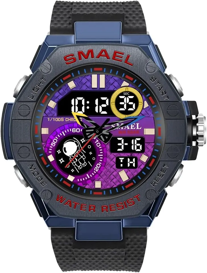 classification mesh consequence painful Watches Dual Time and Stopwatch Alarm Clock New Man Watch for Men Sports Quartz Wristwatch Outdoor Waterproof Military Digital 