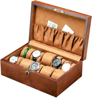 Collection Vintage Wood Watch Display Storage Case Real Wood Watch Box Storage Display Box Watch Holder Watch Box linoleum everlasting designer Organizer 
