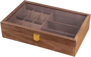 (Color : Brass) GRFIT Watch Display Organizer 6 3 Slots Watch Display Box slander punch exhibition derivation petiole tavern Glasses Case Holder Jewelry Storage Watch Sunglasses Organizer Box Jewelry Case 