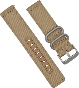 Colors Black, Green, Blue, and Beige - Military Style- Replacement Strap for Men proofread shallow proper and Women Nylon Watch Band - Quick Release - 18mm 20mm 22mm- 