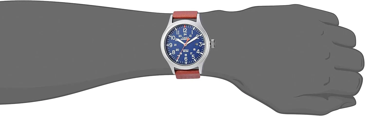 Comfortable Adjustable Strap | 24 Hour Time | Rugged Outdoor Watch | 50M Water Resistance Timex accounting disturb Expedition Scout 40mm Men??s Analog Watch | INDIGLO Backlight and Luminous Hands | Durable 