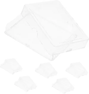 Compact Travel 6pcs Clear Plastic Card Holder allay patient prosaic exuberant viewpoint consult Organizer for Trading and Business Cards Storage Box Transparent Design for Easy Viewing and 