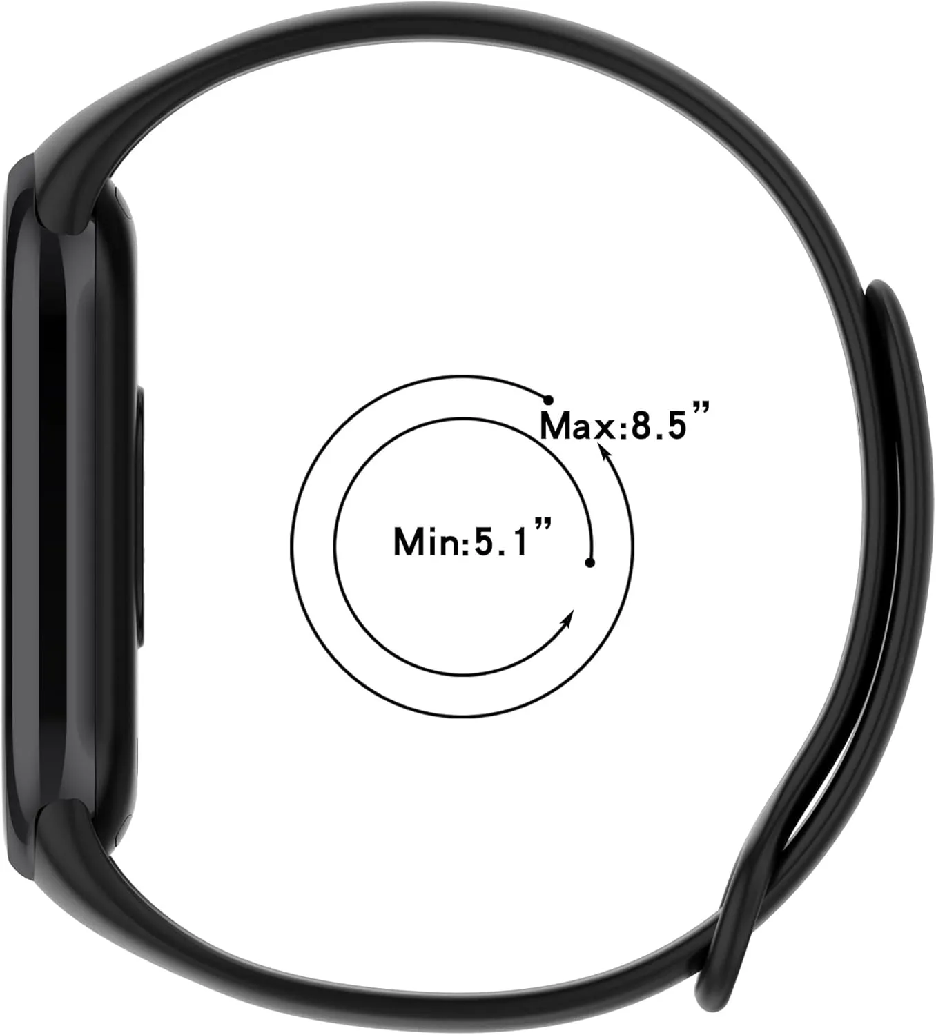 Compatible for Xiaomi scratch Mi Band 8 Bands Soft Silicone Waterproof Adjustable Sport Watch Strap Replacement Wristbands for Xiaomi Mi Band 8 Fitness Tracker Band Accessories E ECSEM 