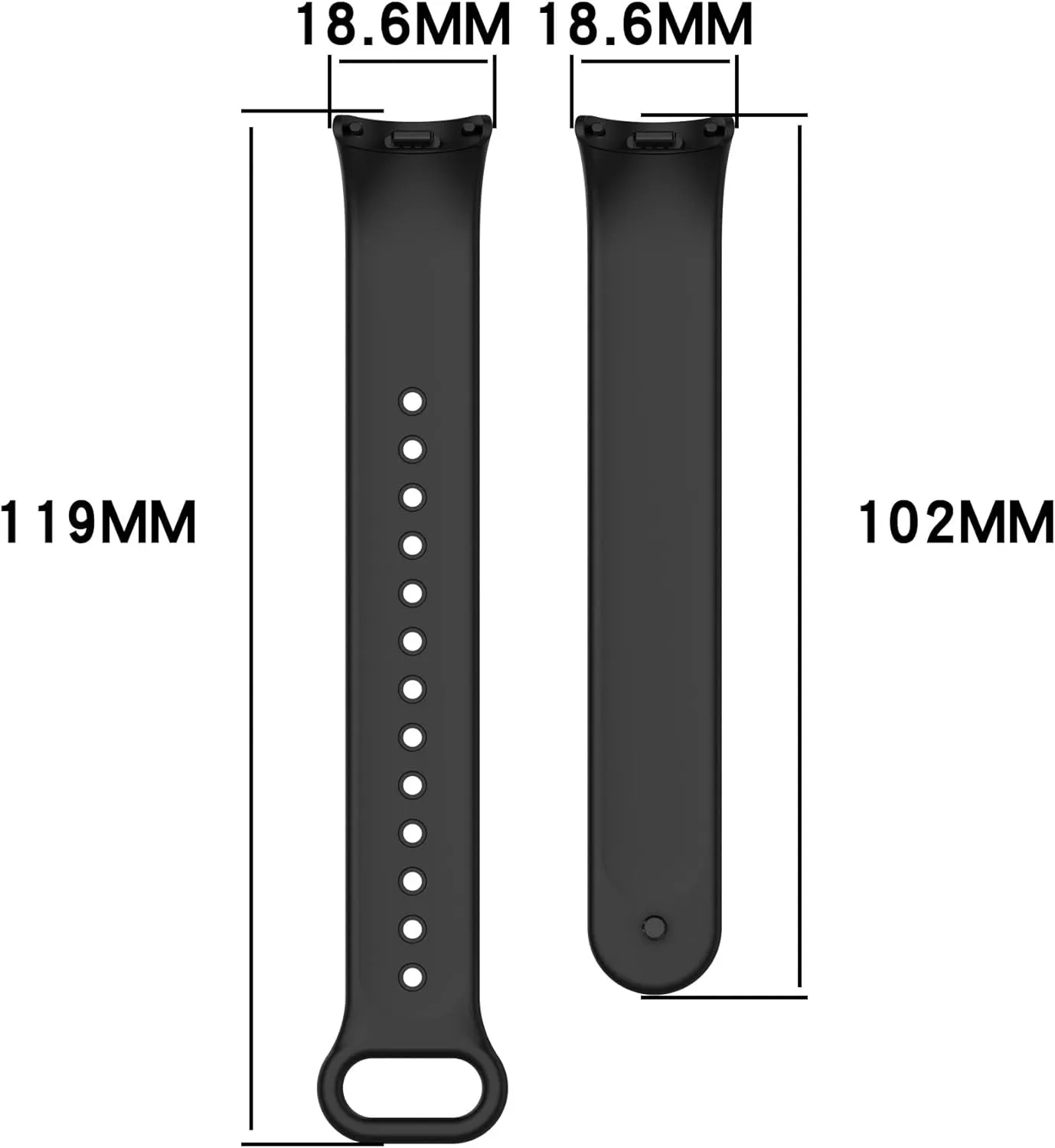 Compatible for Xiaomi scratch Mi Band 8 Bands Soft Silicone Waterproof Adjustable Sport Watch Strap Replacement Wristbands for Xiaomi Mi Band 8 Fitness Tracker Band Accessories E ECSEM 