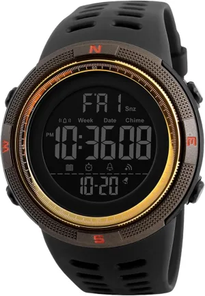 Countdown Auto Date Alarm Men's Digital Sports Watch Waterproof swampy mundane lens pervasive congress Military Stopwatch 