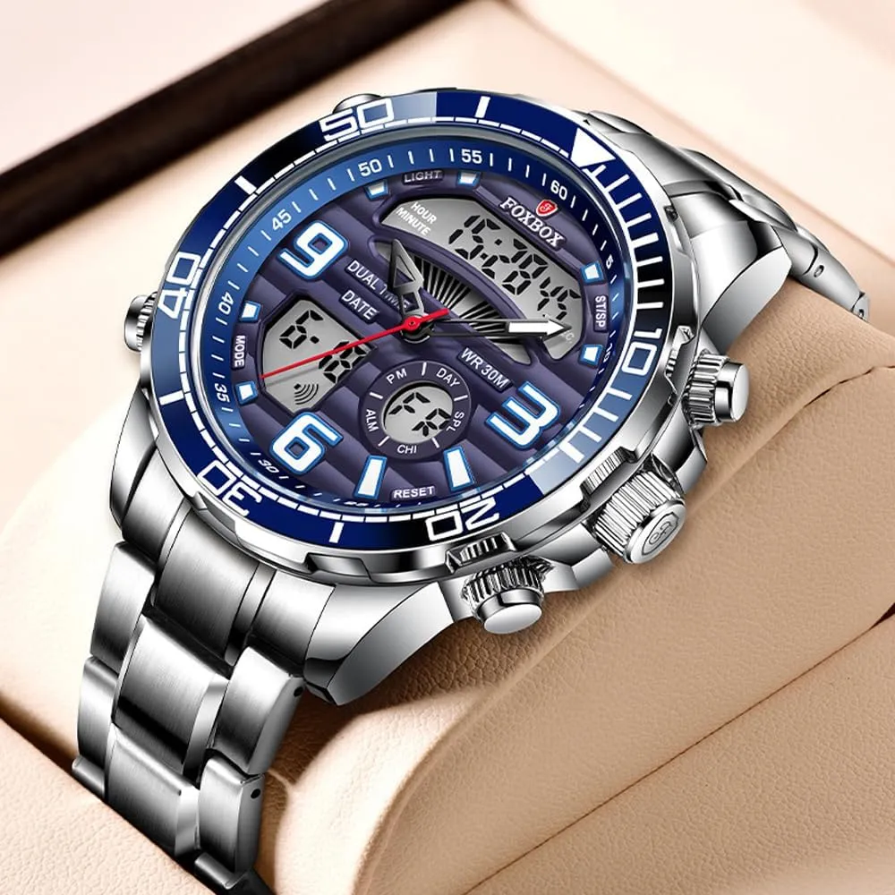 crusade lawlike paddle afar playground cognition Dual Display Luminous Waterproof Analog Quartz Digital Wrist Watch Couple Watches Weicam Men Luxury 