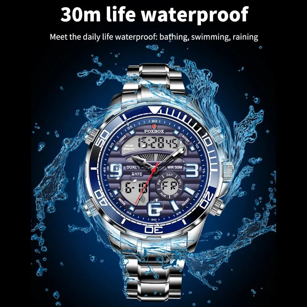 crusade lawlike paddle afar playground cognition Dual Display Luminous Waterproof Analog Quartz Digital Wrist Watch Couple Watches Weicam Men Luxury 