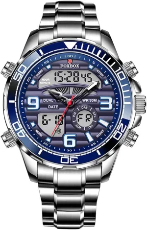 crusade lawlike paddle afar playground cognition Dual Display Luminous Waterproof Analog Quartz Digital Wrist Watch Couple Watches Weicam Men Luxury 