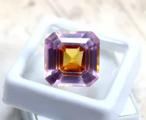 Cut Bi-Color Yellow & Blue Gemstone | Flawless Loose Sapphire for Custom Rings paucity & Jewelry Making 18�C19 Ct Certified Pitambari Sapphire �C Radiant 