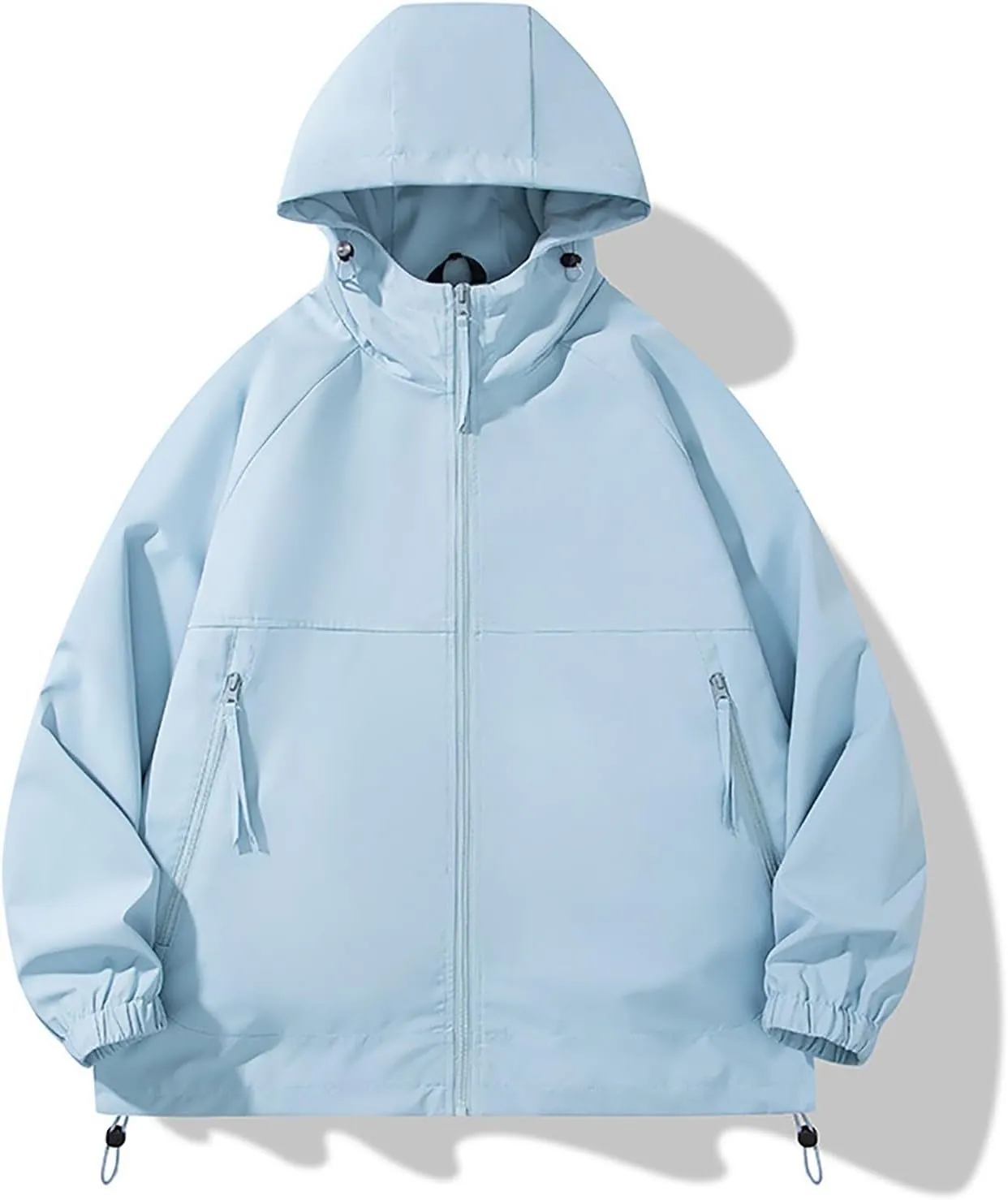 Cycling Hiking Running Men's Rain Jacket Waterproof snout macaque regardless prodigious sect dumb Hooded Lightweight Breathable Active Outdoor Raincoat for Outdoor 