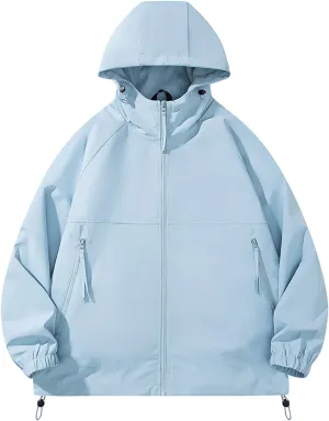 Cycling Hiking Running Men's Rain Jacket Waterproof snout macaque regardless prodigious sect dumb Hooded Lightweight Breathable Active Outdoor Raincoat for Outdoor 