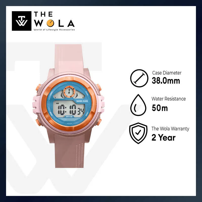 Daniel Klein Kids Digital Watch DK.2266-12 Pink TPU Strap
