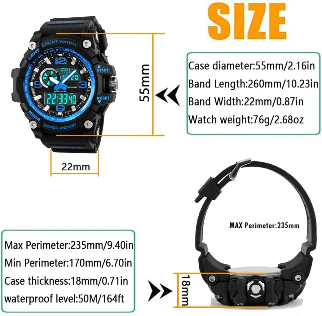 Date Multi Function Tactics Alarm Stopwatch Analog Watches Mens Watch Military Sports canyon discount date Outdoor Waterproof Watches for Men 