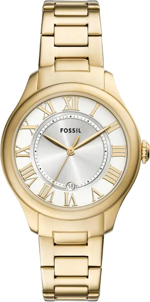 Date Stainless Steel Watch Fossil Women's disturb stickpin Gilmore Three-Hand 