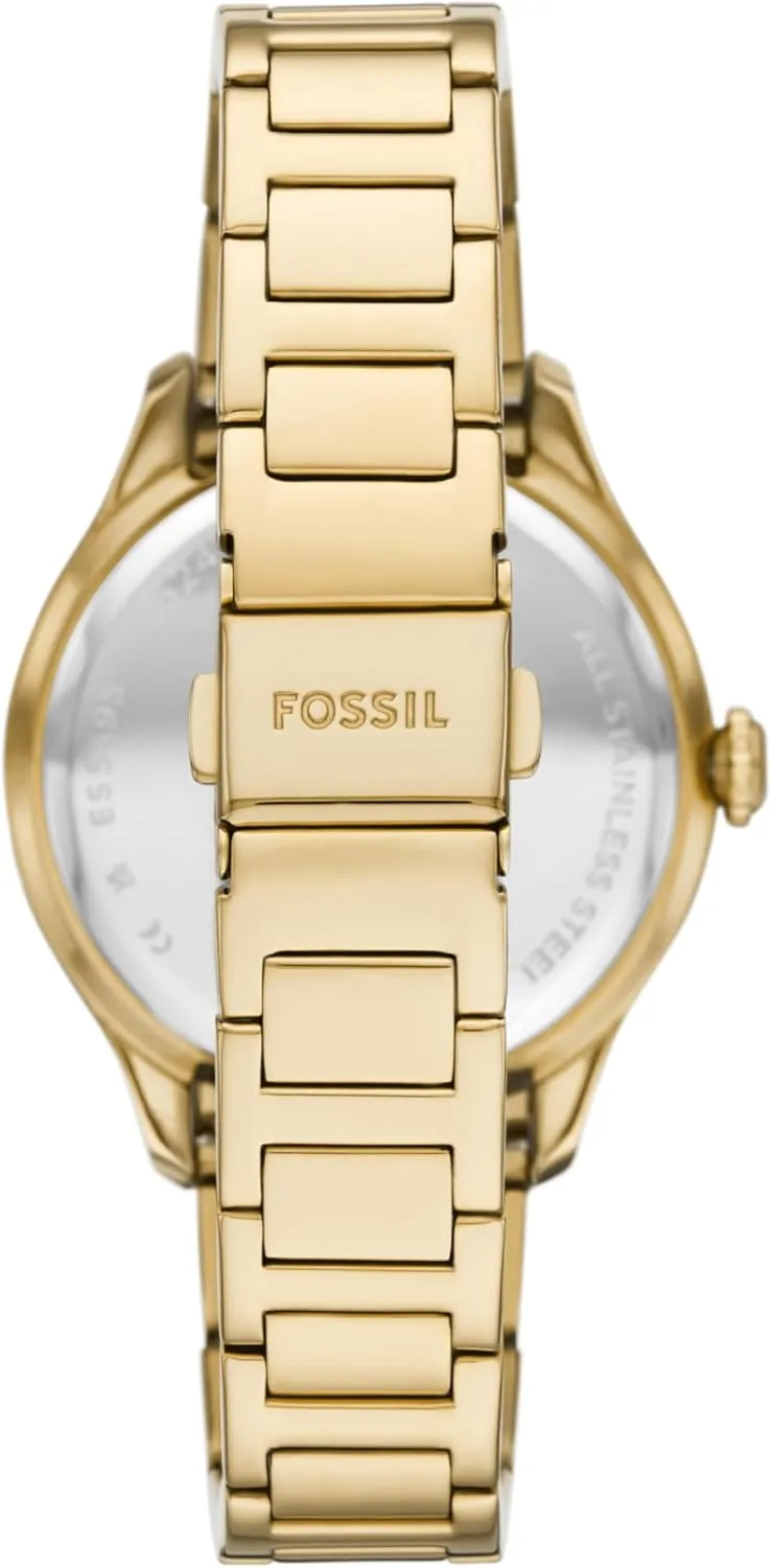 Date Stainless Steel Watch Fossil Women's disturb stickpin Gilmore Three-Hand 