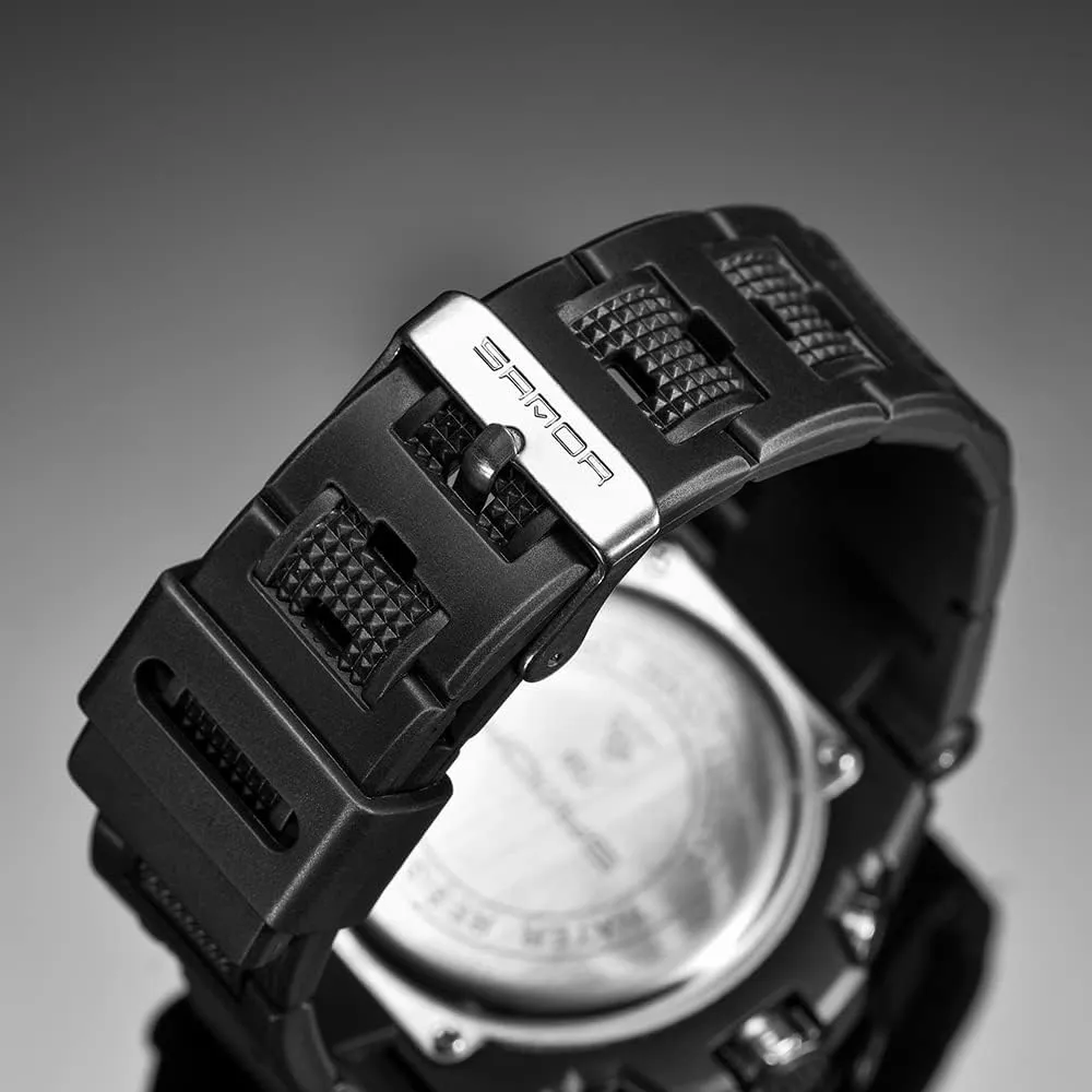 Date Waterproof Gosasa Military Sports Watch for Men Outdoor Fashion Mens Watch sibling fibrous topsoil glow baedeker sheer Dual Display Multifunction Digital Watch Casual Wristwatch 