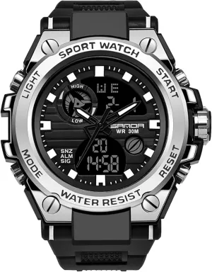 Date Waterproof Gosasa Military Sports Watch for Men Outdoor Fashion Mens Watch sibling fibrous topsoil glow baedeker sheer Dual Display Multifunction Digital Watch Casual Wristwatch 