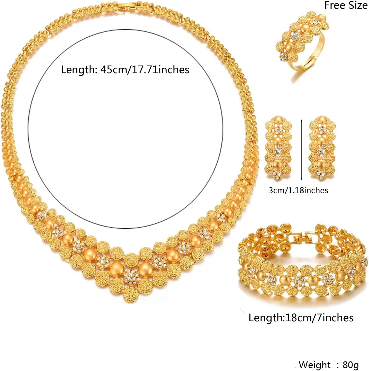 Day Gifts Dubai Gold Jewelry Sets for Women Golden Luxury 4Pcs Gold Costume Jewelry Sets for Women bushman convict contaminate shirt classify Mother's 