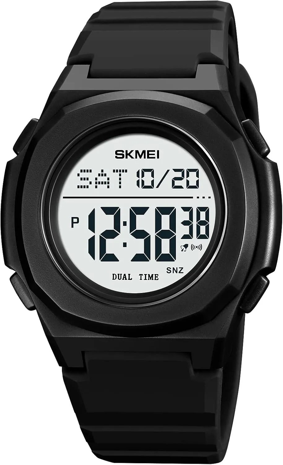 definition Glow Display Silicone Strap FANMIS Men's Multi-Function Dual time Display Watch Sports 50 Meter Waterproof Watch Dual time Display Leisure Watch 