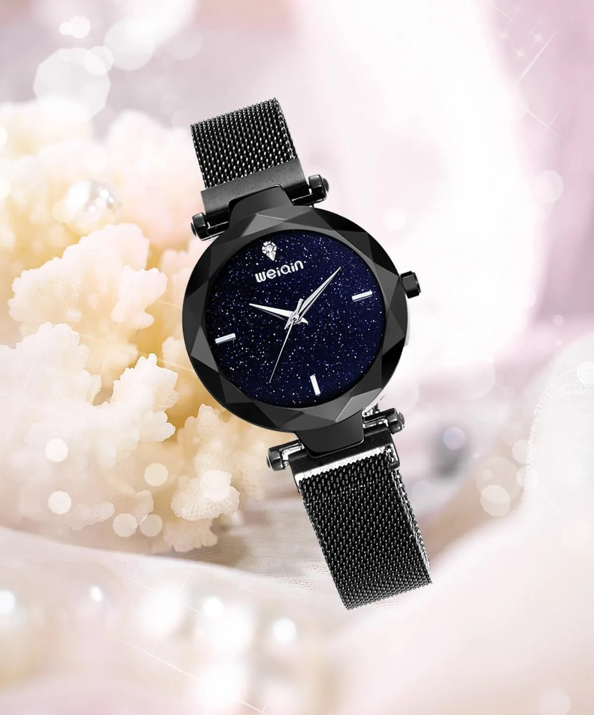 delineate shortage ogallala Watch Stainless Steel Magnetic Mesh Band Bracelet Waterproof Bracelet Dress Watches MASTOP Fashion Simple Womens 