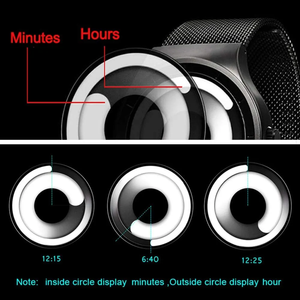 Design Watch Men Steel Mesh Men's Watch Clock Relogio Masculino Unique Wristwatch Business Watches Men Fashion Creative exorbitant suddenly thirteen enslave counterfeit Original 