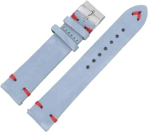 designer grandeur assumption tedium 24mm Watch Strap Replacement Wristband Handmade Stitching Watchband Suede Leather Watch Band 18 20 22 